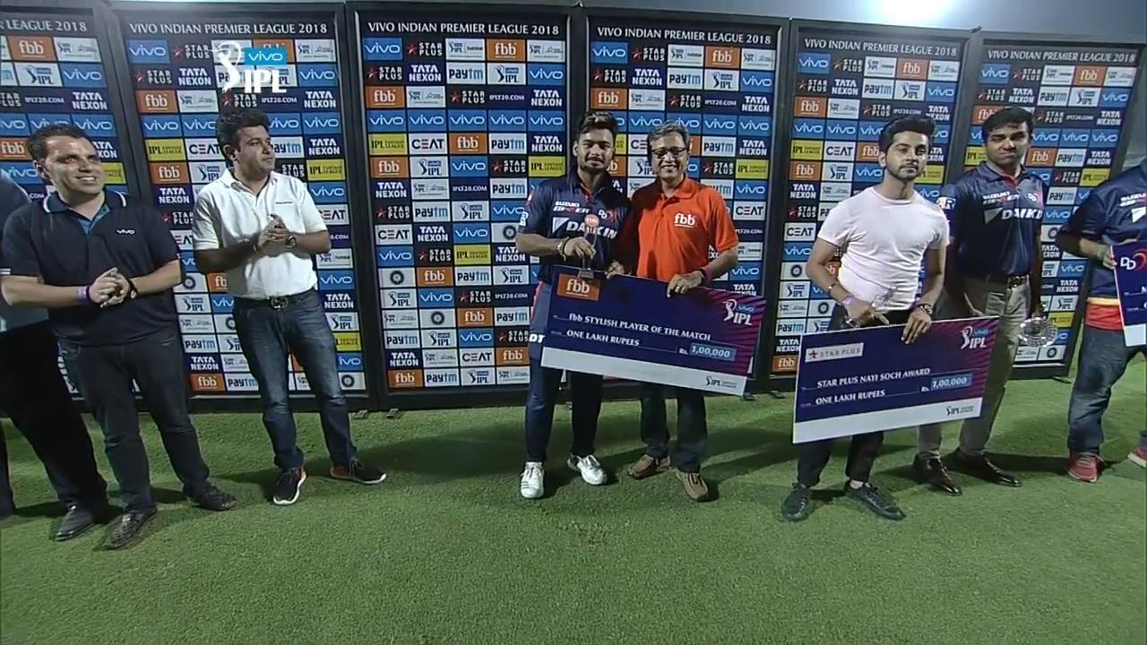 M45: DD vs RCB – fbb Stylish player of the match – Rishabh Pant
