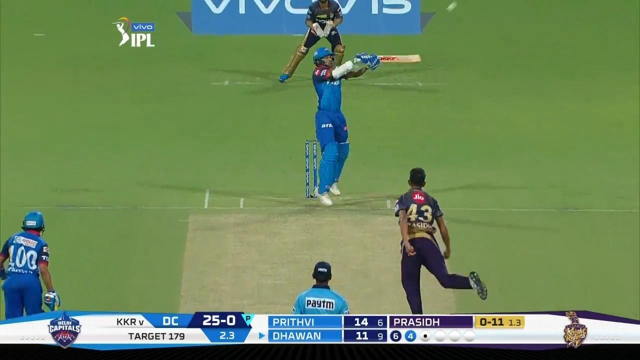 M26: KKR vs DC – Shikhar Dhawan Six