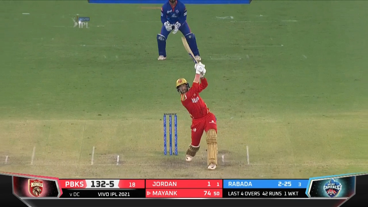 M29: PBKS vs DC – Mayank Agarwal Six