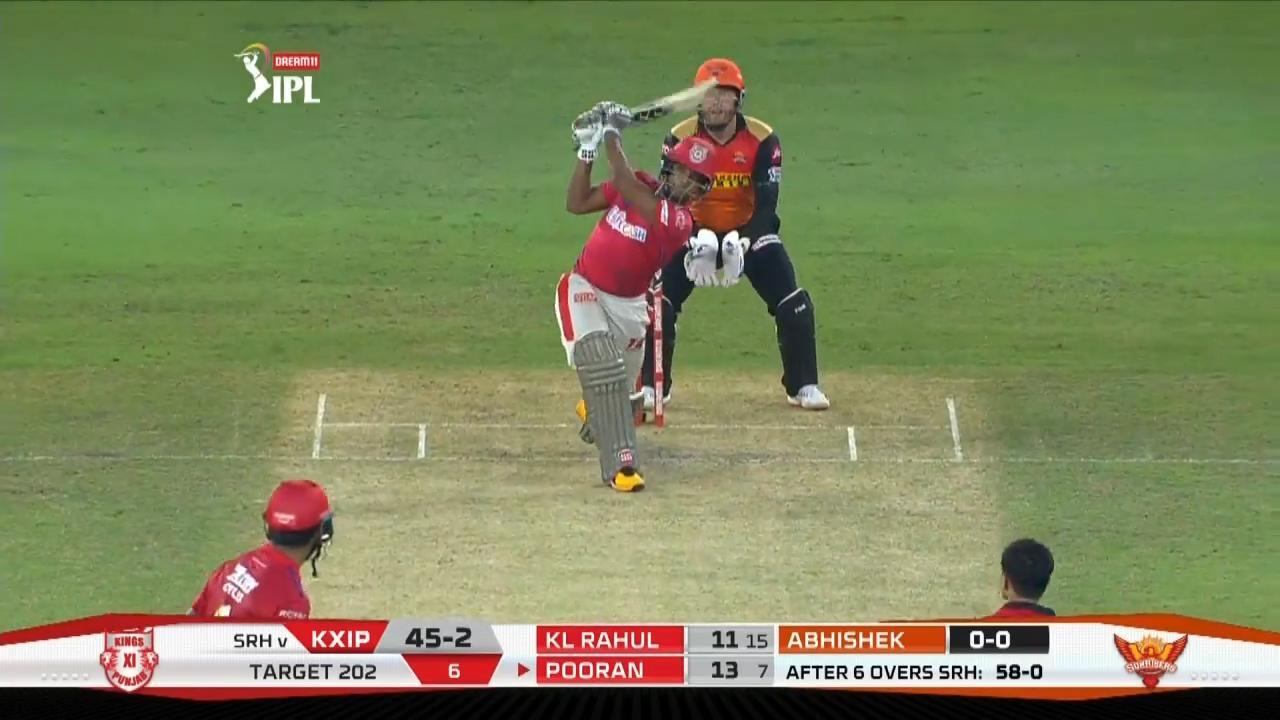 M22: SRH vs KXIP – Nicholas Pooran Six
