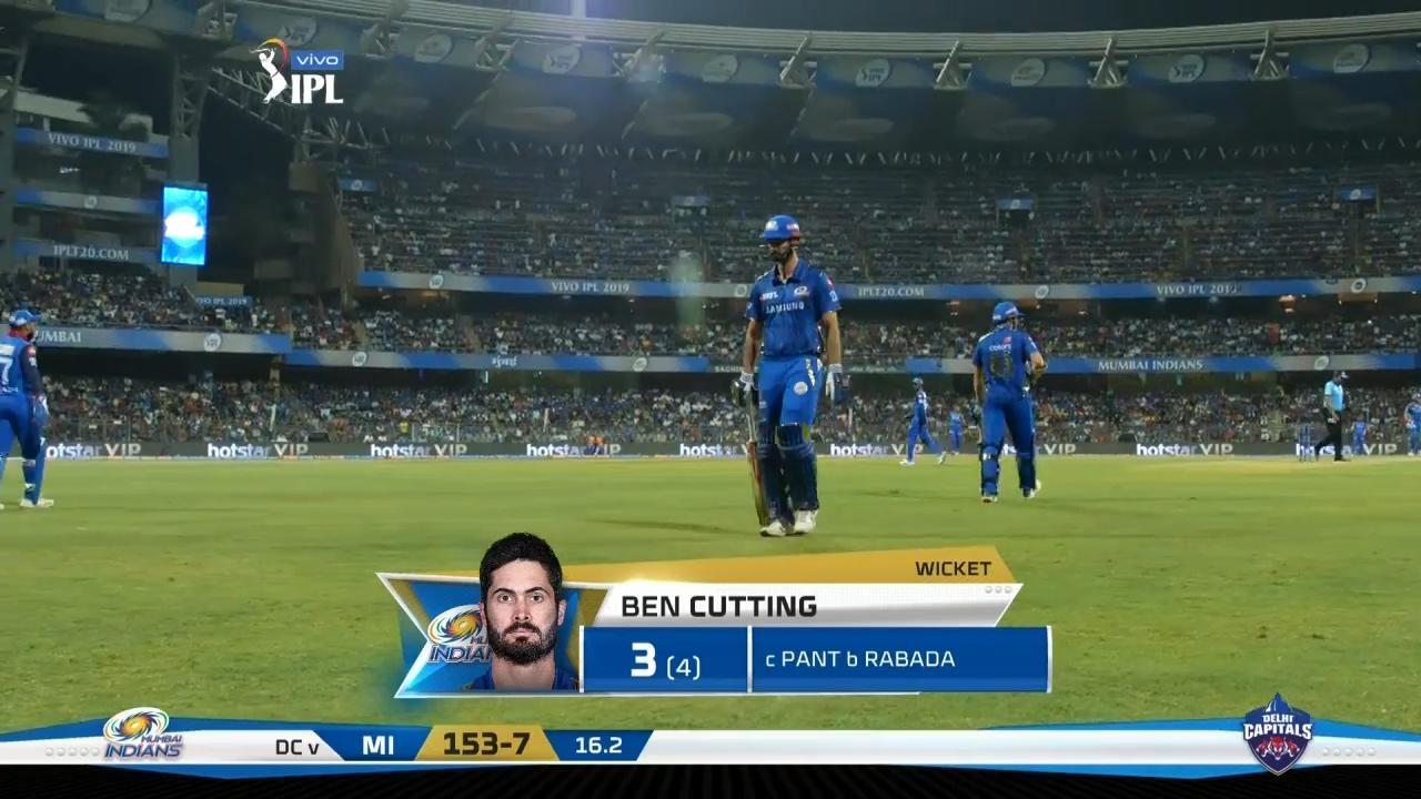M03: MI vs DC – Ben Cutting Wicket