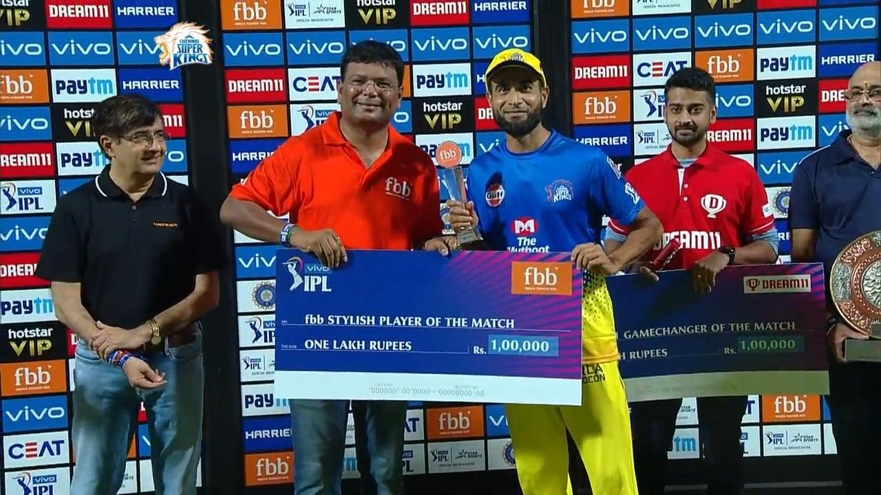 M01: CSK vs RCB – fbb Stylish Player of the Match – Imran Tahir