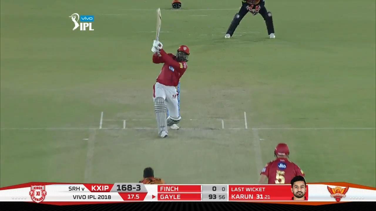 M16: KXIP vs SRH – Chris Gayle Six