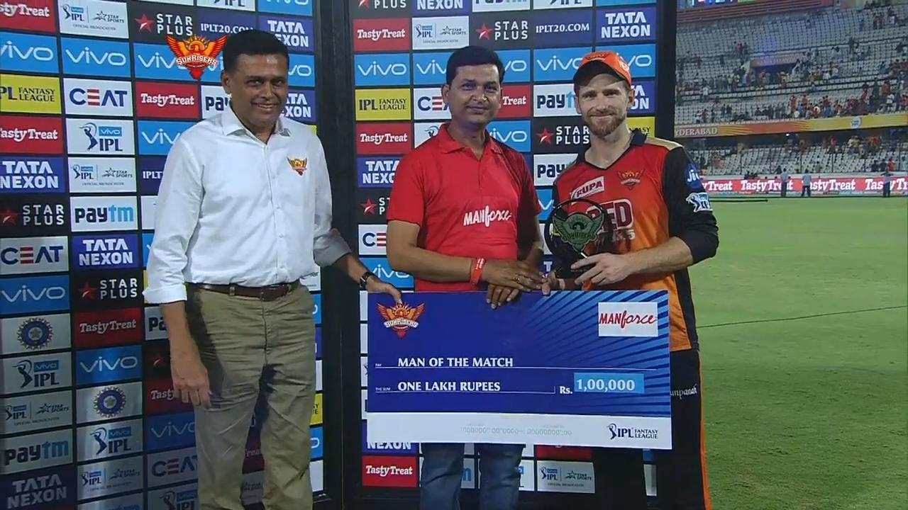 M39: SRH vs RCB – Man of the Match – Kane Williamson