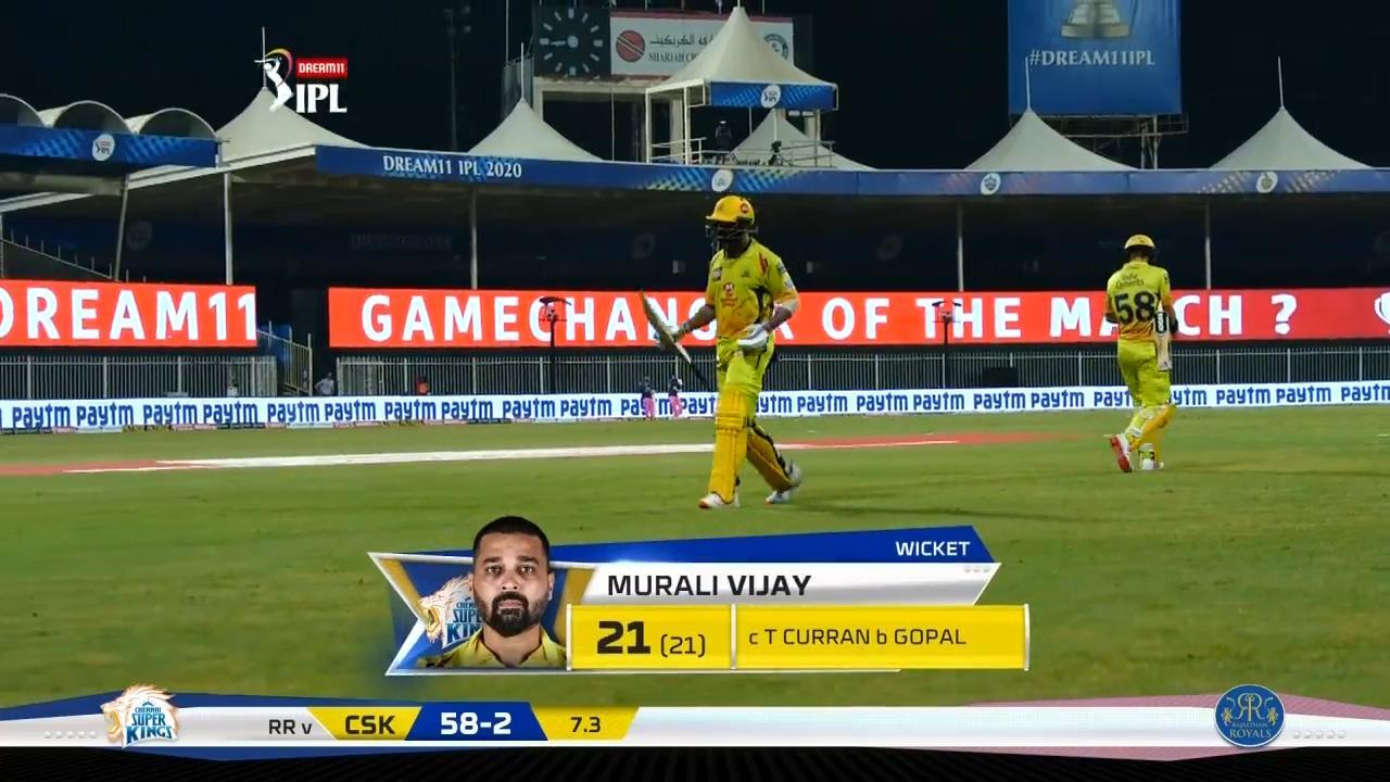 M04: RR vs CSK – Murali Vijay Wicket