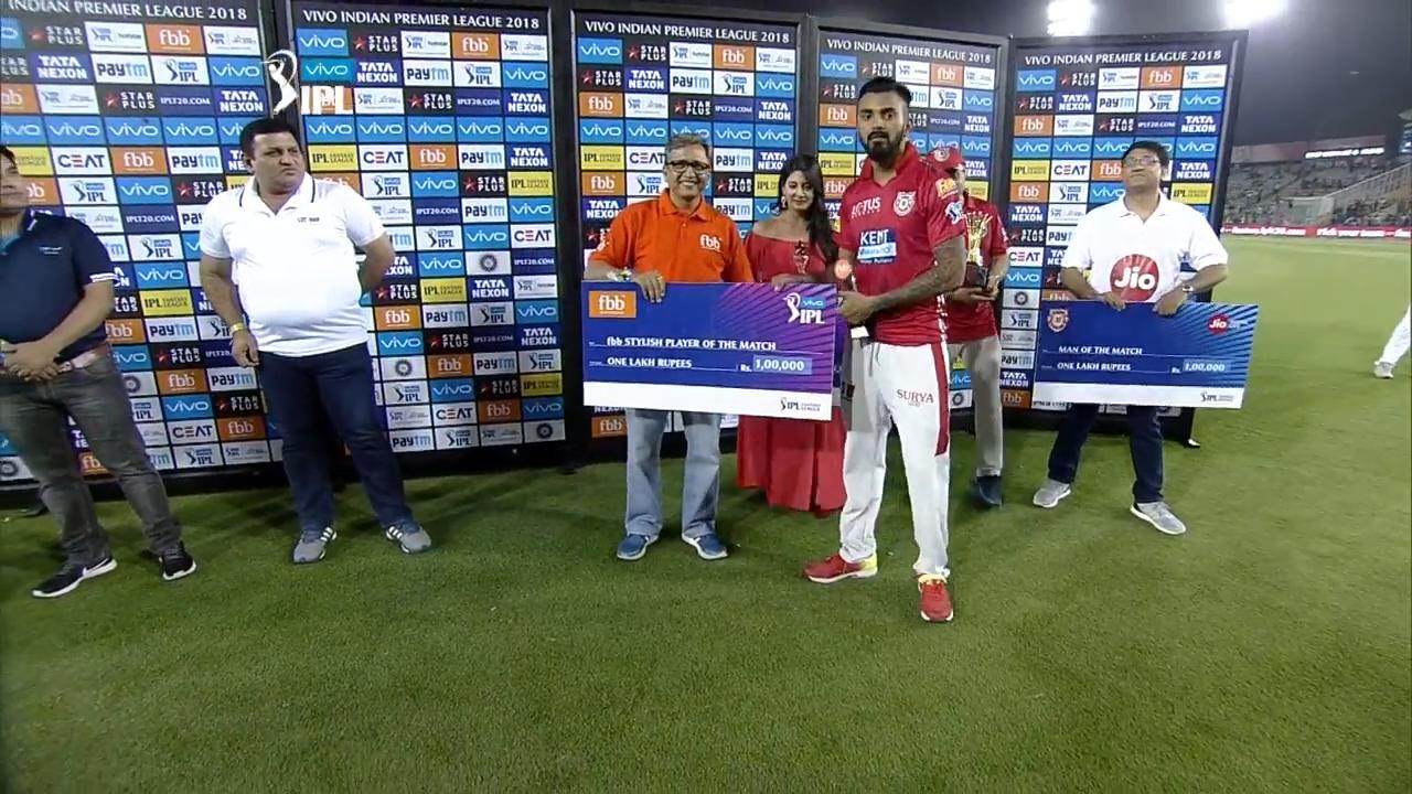 M12: KXIP vs CSK – fbb Stylish player of the match – KL Rahul