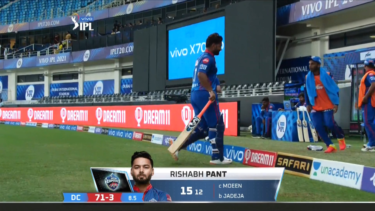 M50: DC vs CSK – Rishabh Pant Wicket