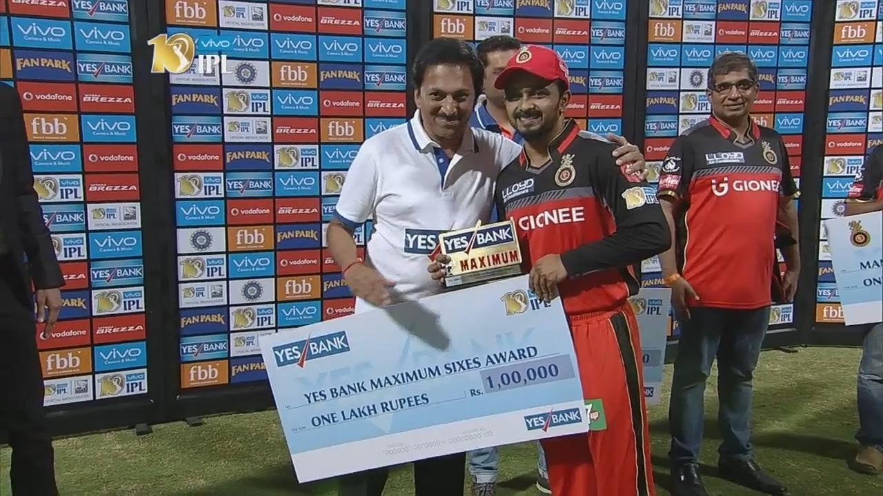 M5: RCB vs DD – YES Bank Maximum Sixes – Kedar Jadhav background