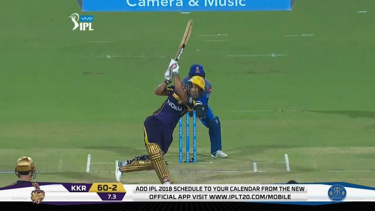 M49: KKR vs RR – Nitish Rana Six