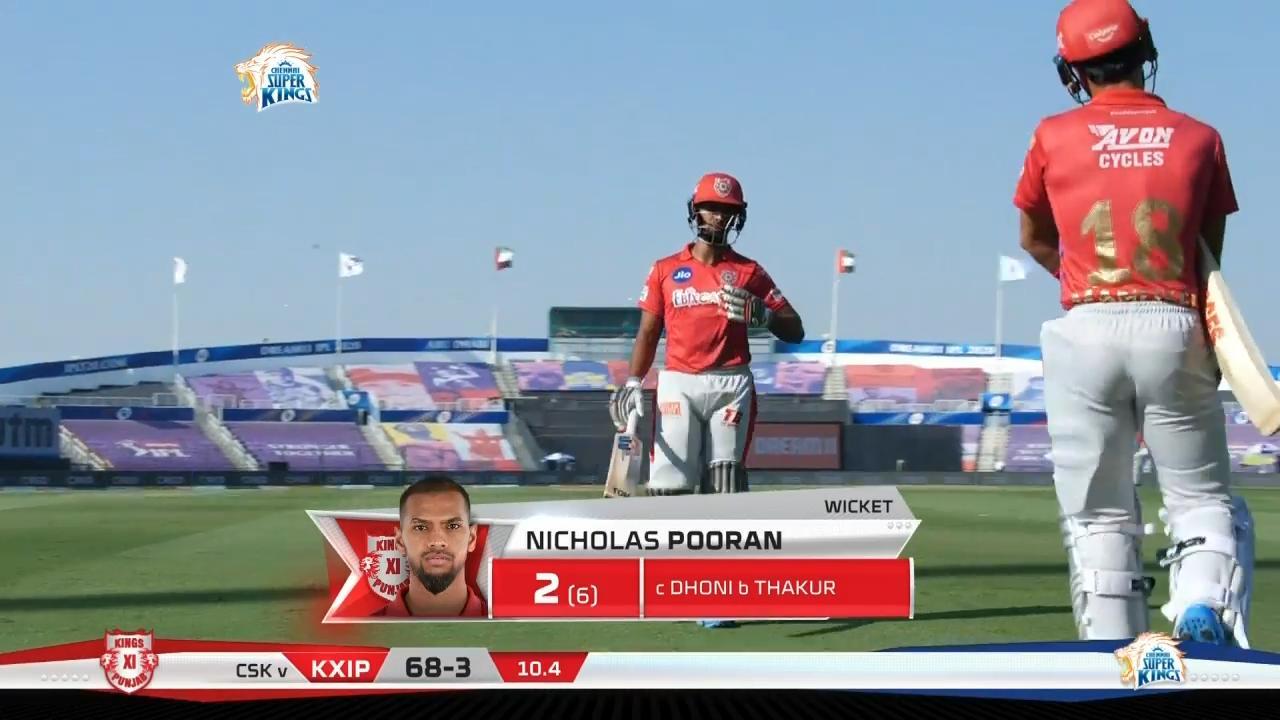 M53: CSK vs KXIP – Nicholas Pooran Wicket