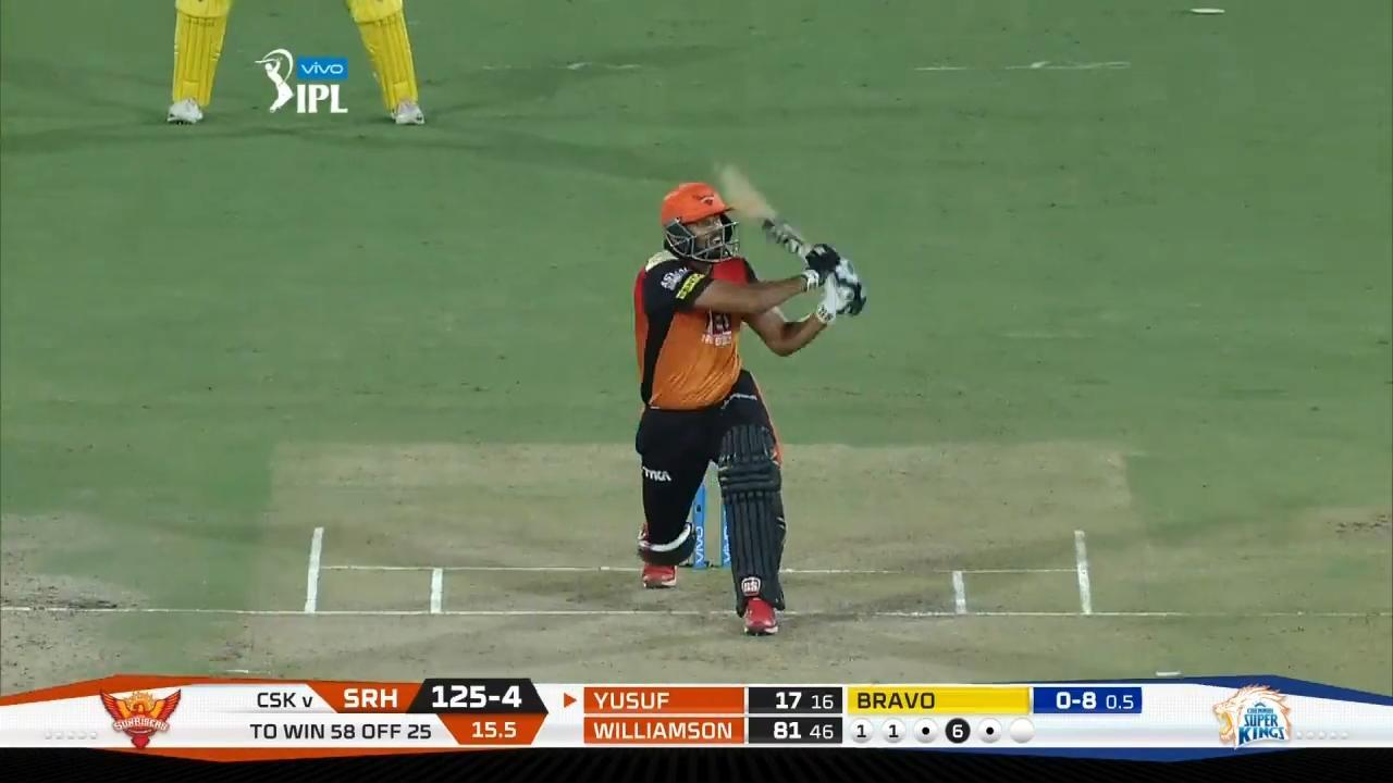 M20: SRH vs CSK – Yusuf Pathan Six