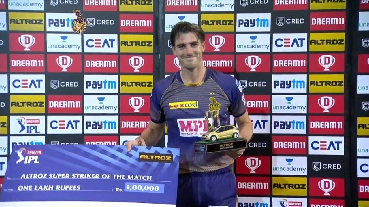 M05: KKR vs MI – Altroz Super Striker of the Match – Pat Cummins backdrop