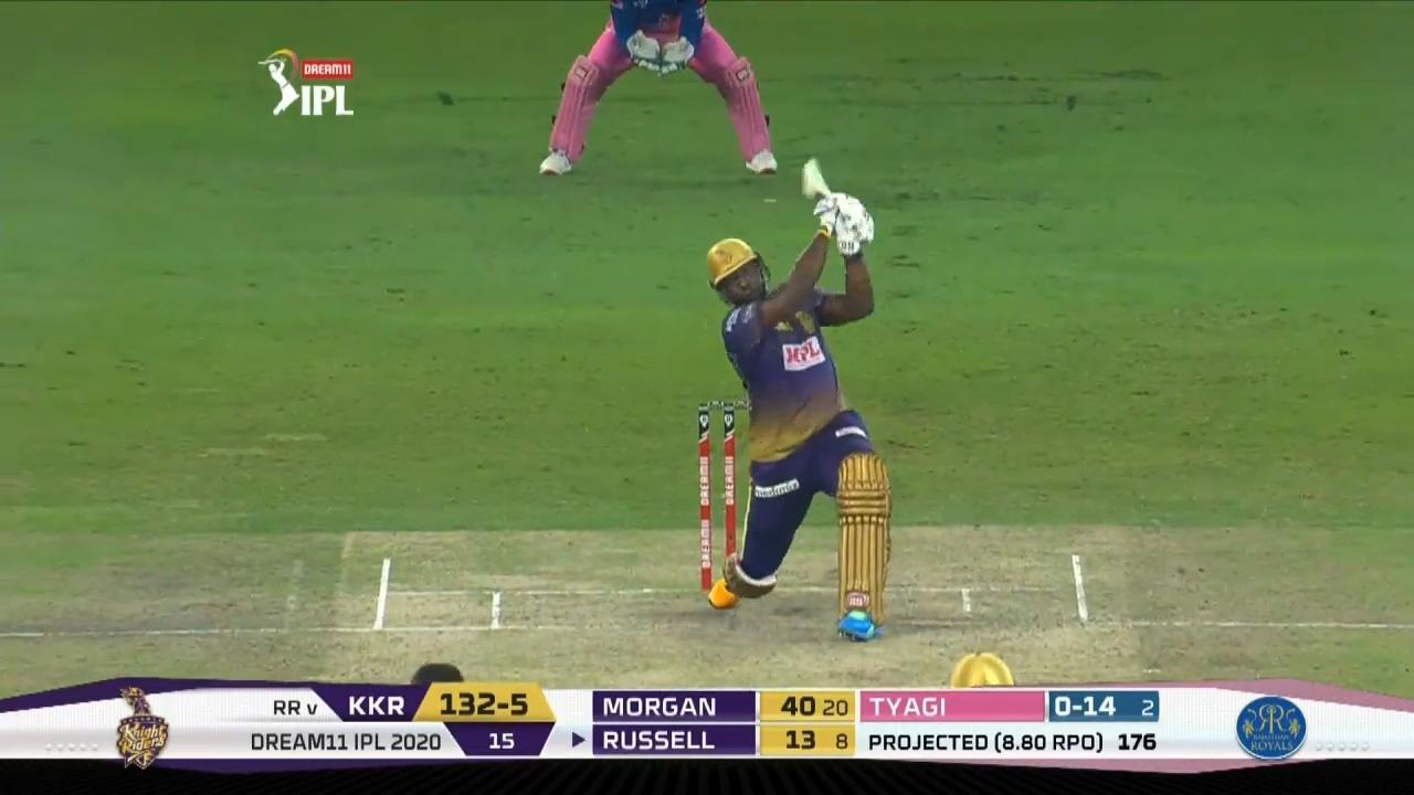 M54: KKR vs RR – Andre Russell Six
