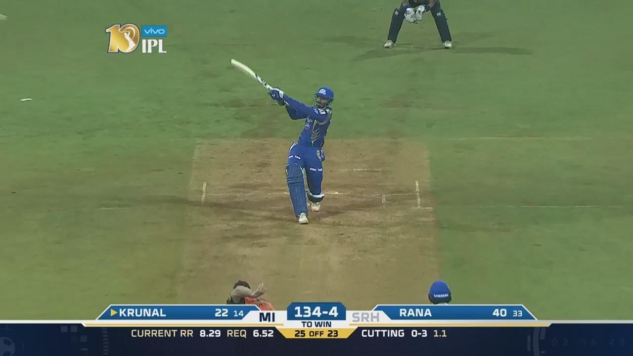 M10: MI vs SRH – Krunal Pandya Six