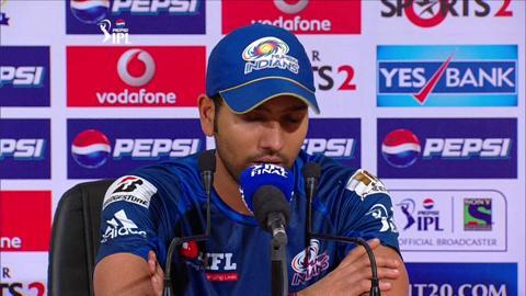 M76: CSK vs MI – Rohit Sharma Press Conference background