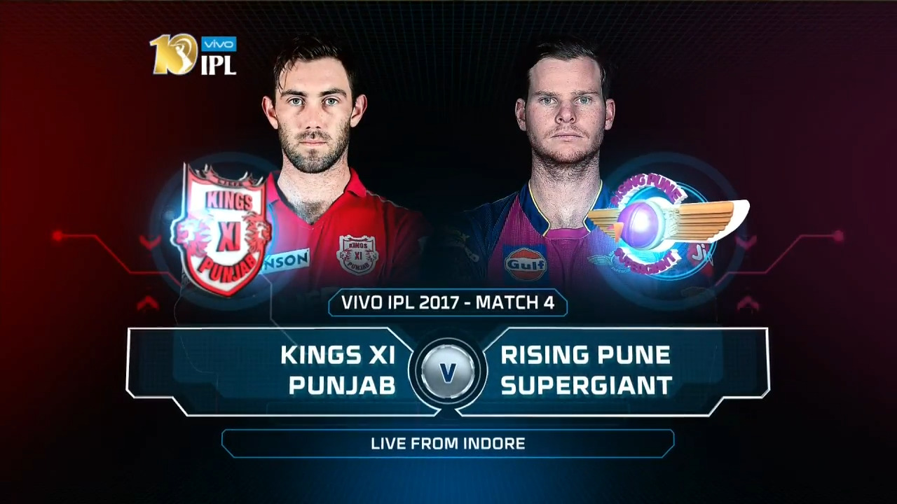 IPL 2017 M4: KXIP vs RPS – Match Highlights background