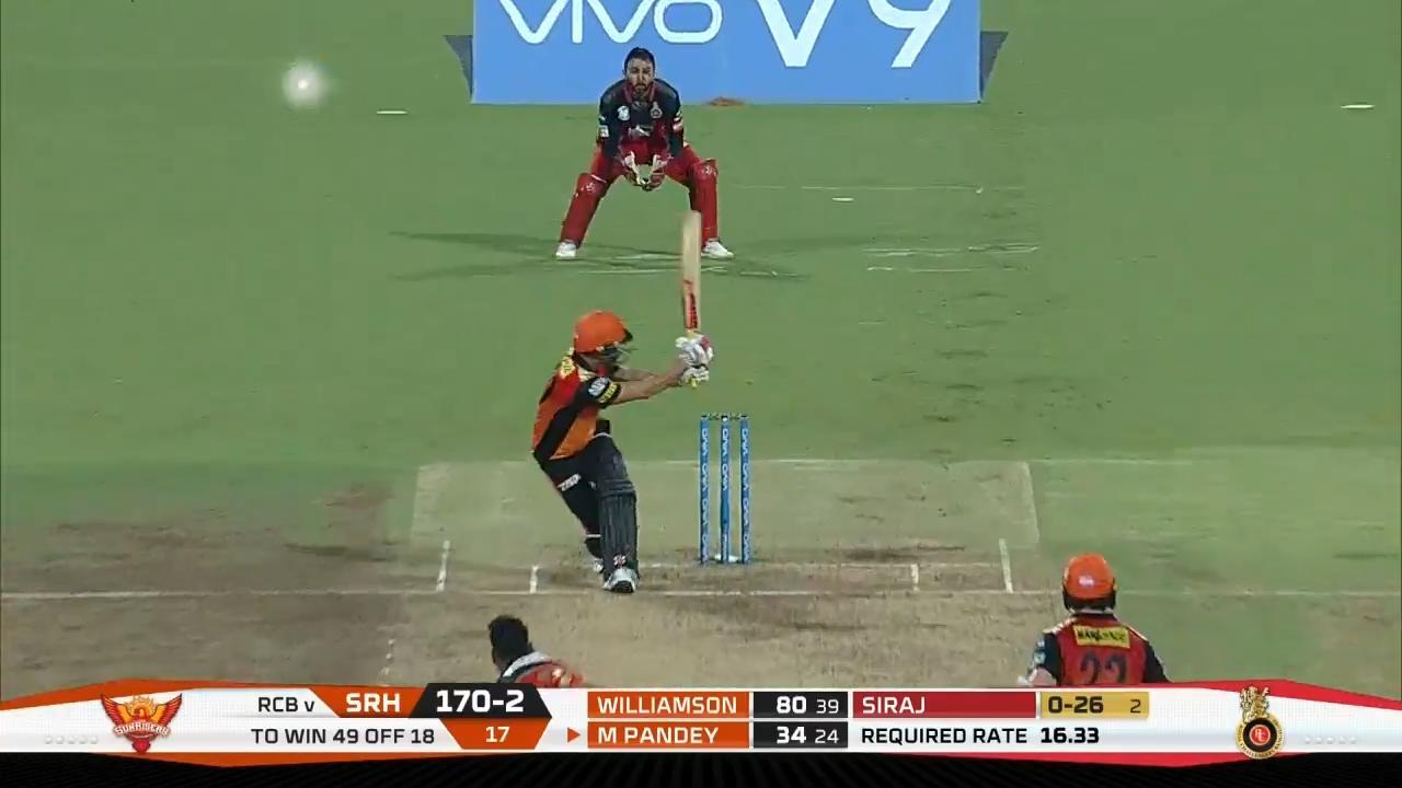 M51: RCB vs SRH – Manish Pandey Six