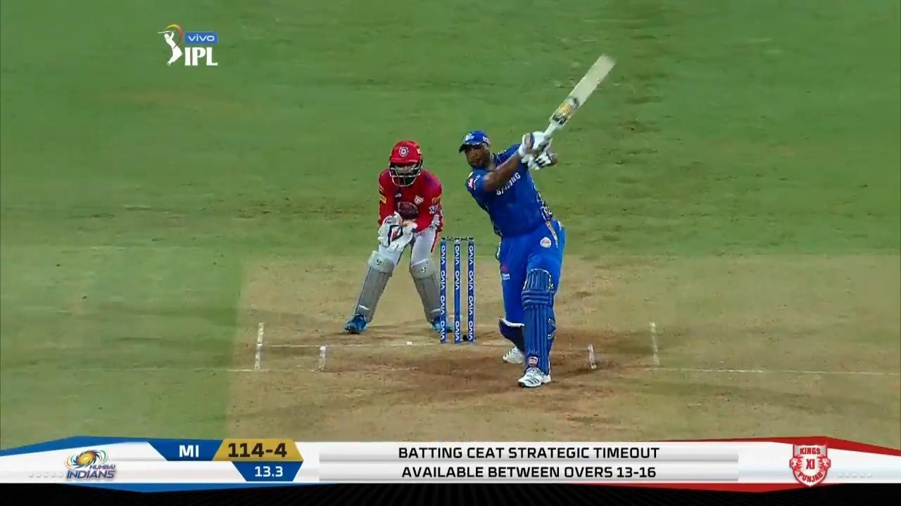 M24: MI vs KXIP – Kieron Pollard Six background