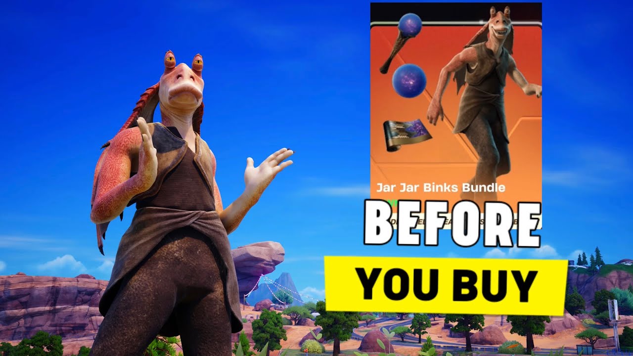 JAR JAR BINKS BUNDLE GAMEPLAY | STAR WARS x FORTNITE (BEFORE YOU BUY)