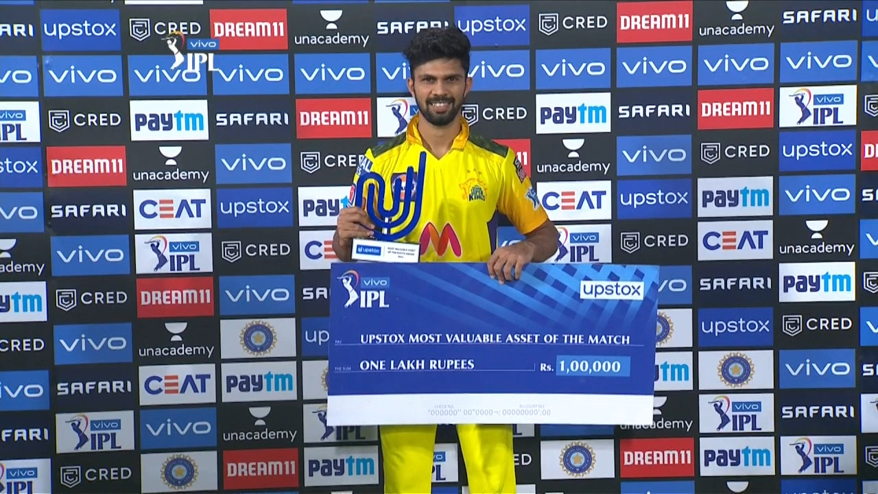 M23: CSK vs SRH – Upstox most valuable Asset of the match – Ruturaj Gaikwad background