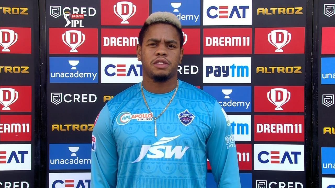 M38: KXIP vs DC – Shimron Hetmyer Interview background