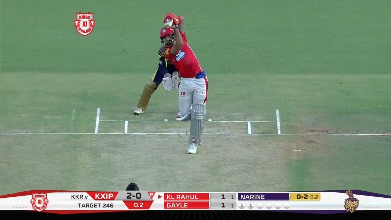 M44: KXIP vs KKR – KL Rahul Six