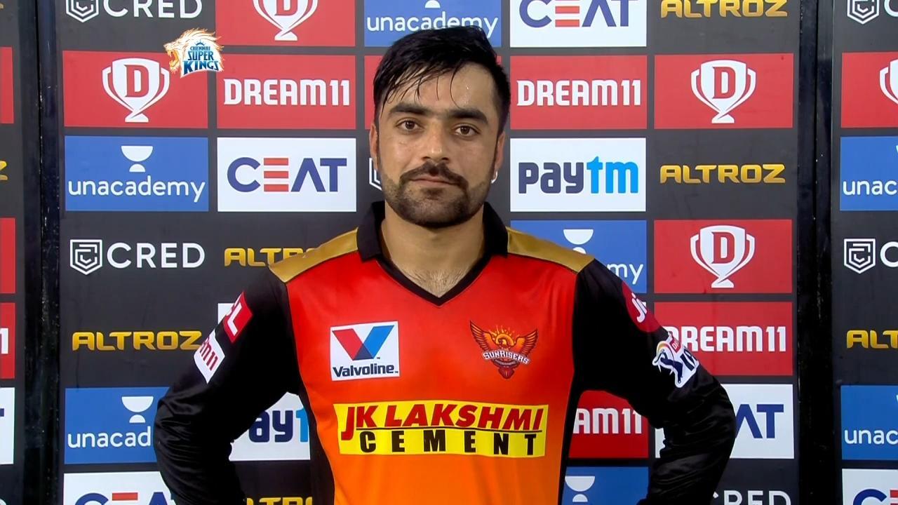 M14: CSK vs SRH – Rashid Khan Interview background