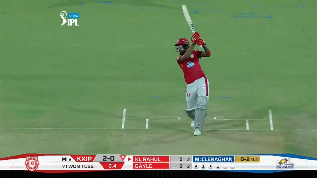 M34: KXIP vs MI – KL Rahul Six