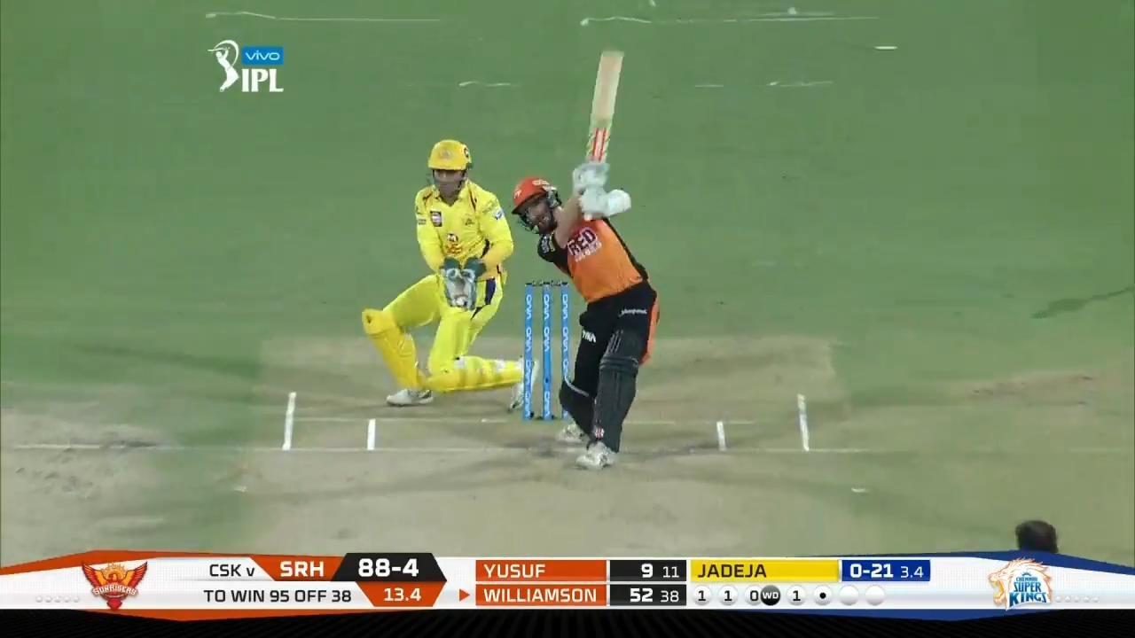 M20: SRH vs CSK – Kane Williamson Six