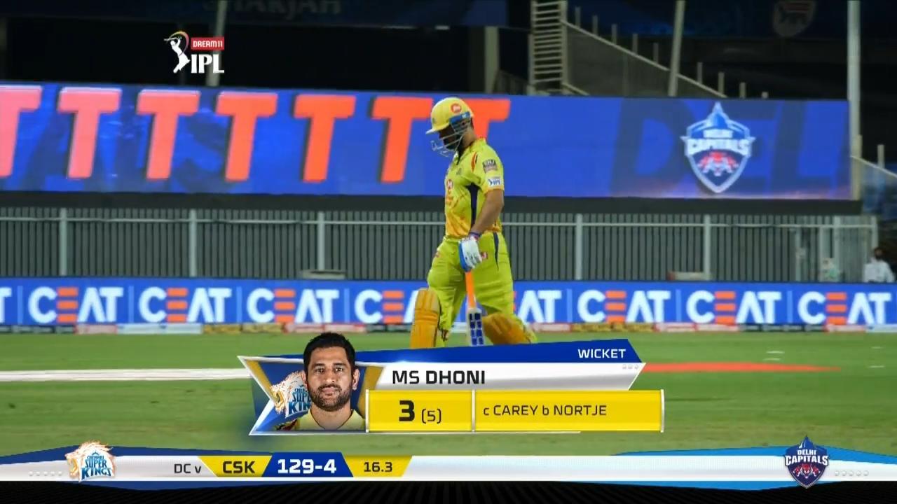 M34: DC vs CSK – MS Dhoni Wicket background
