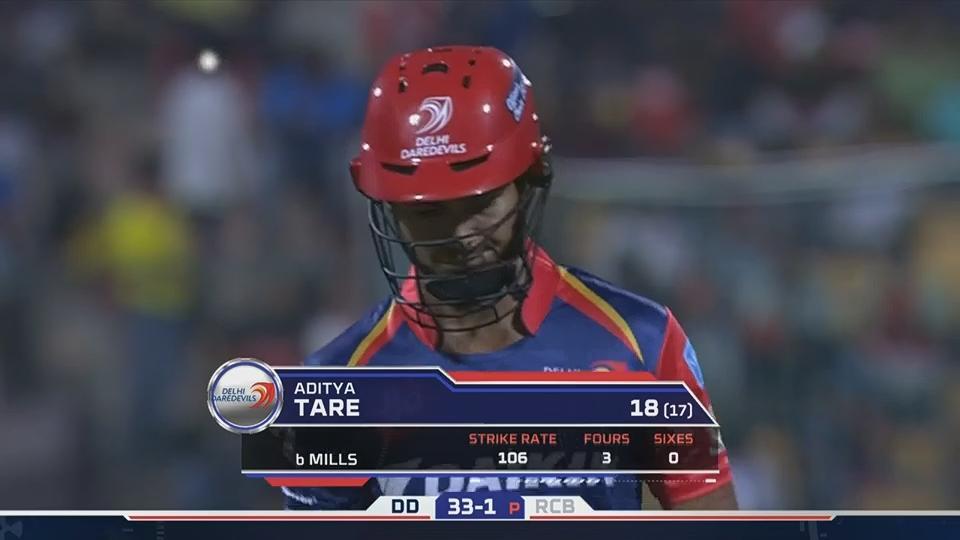 M5: RCB vs DD – Aditya Tare Wicket background
