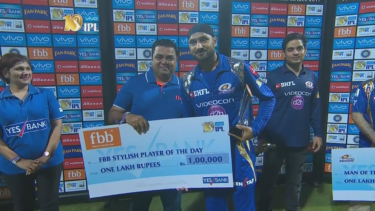 M10: MI vs SRH – FBB Stylish player of the day – Harbhajan Singh
