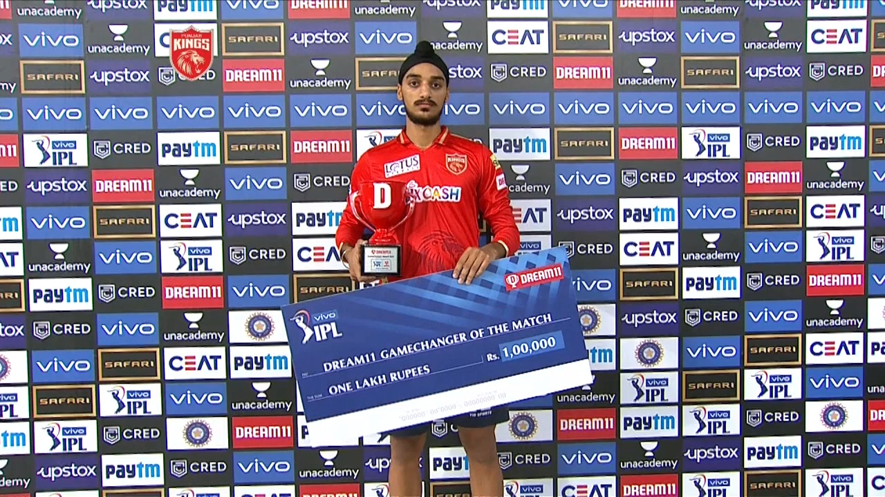 M32: PBKS vs RR – Dream11 GameChanger of the Match – Arshdeep Singh background
