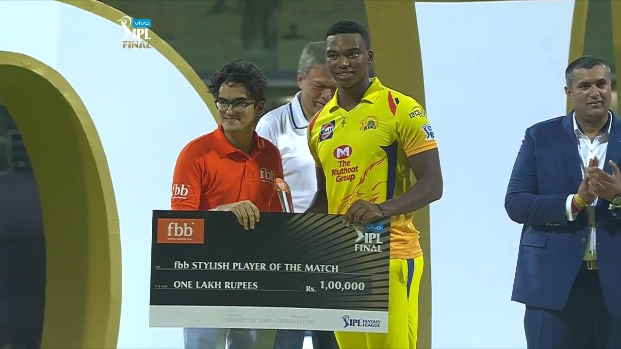 Final: CSK vs SRH – fbb Stylish player of the match – Lungi Ngidi