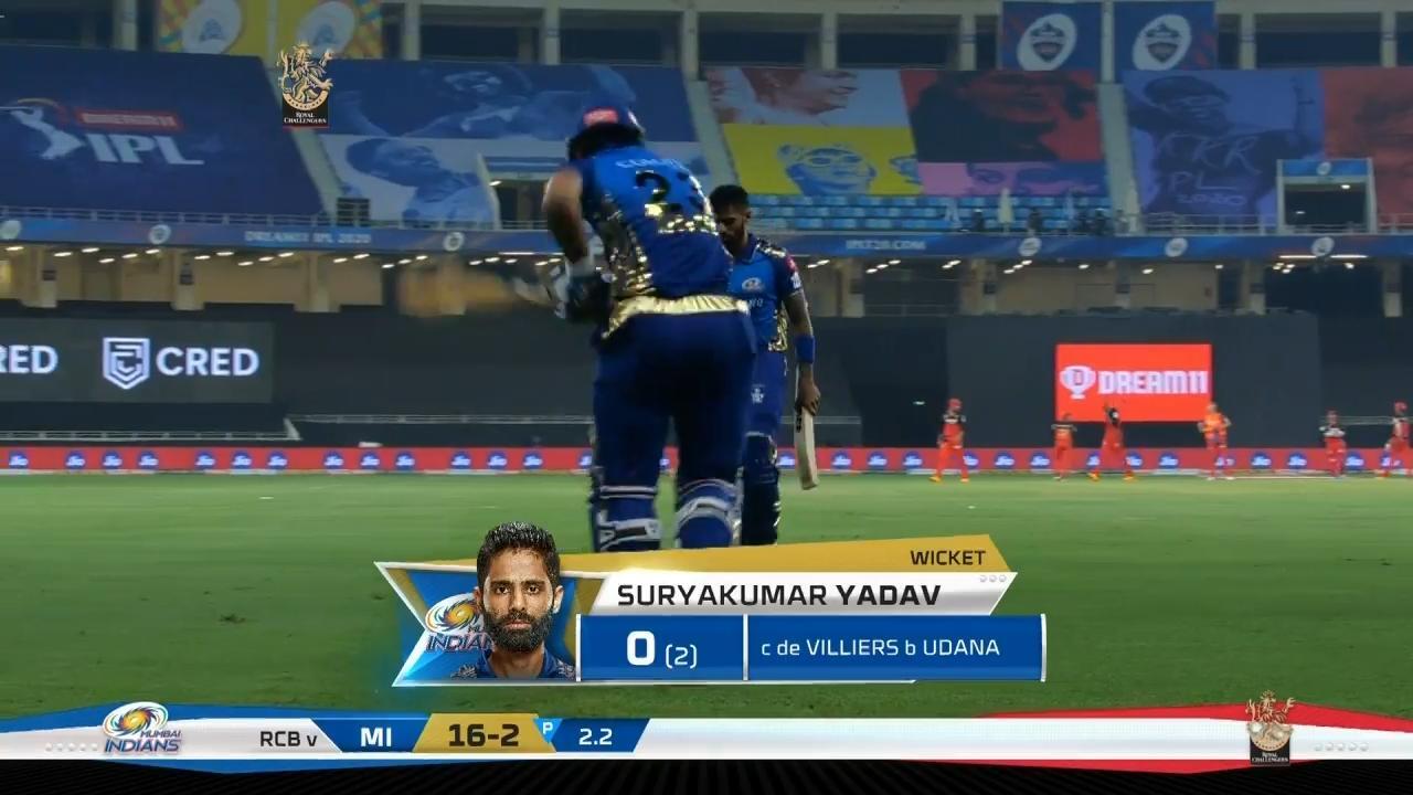 M10: RCB vs MI – Suryakumar Yadav Wicket