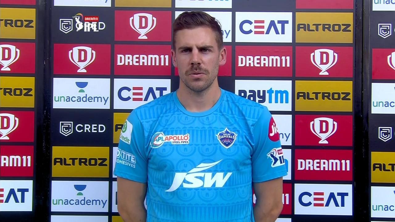 M07: CSK vs DC – Anrich Nortje Interview background