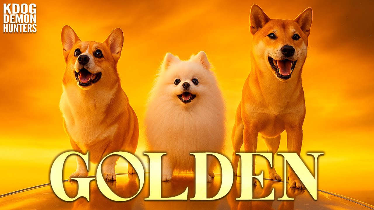 HUNTR/X - "GOLDEN" vs DOGS background