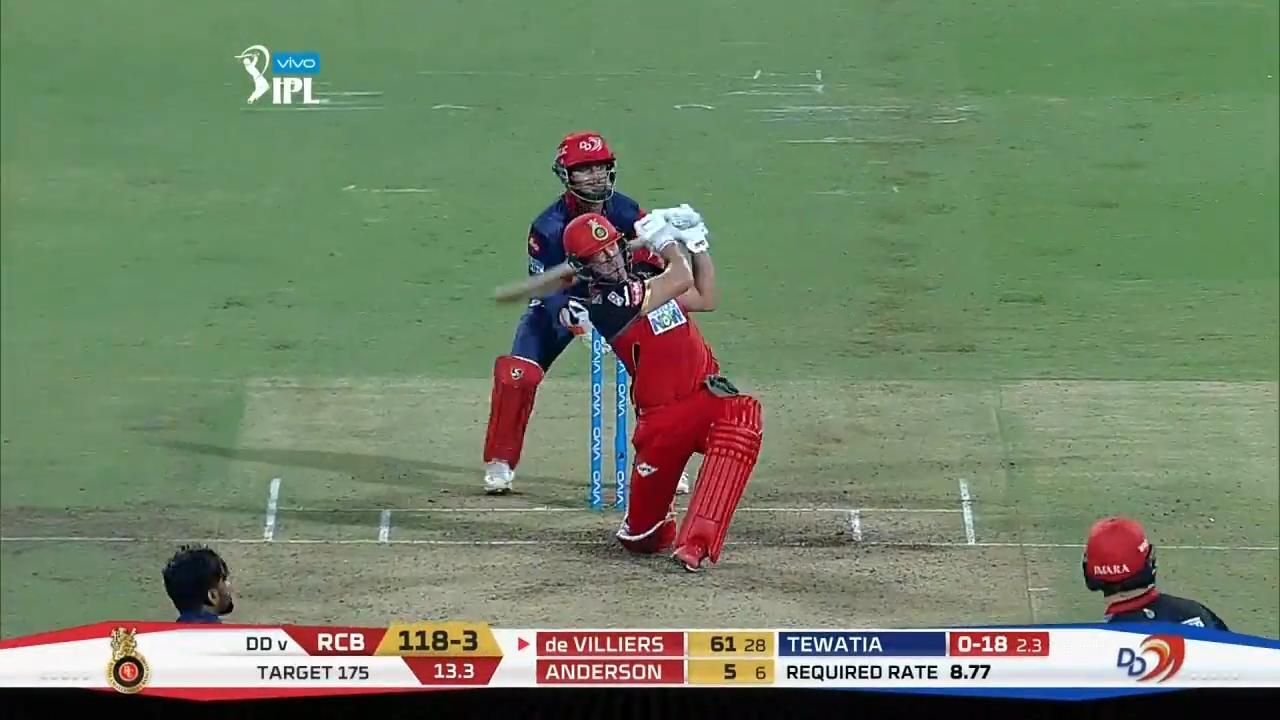 M19: RCB vs DD – AB de Villiers Six