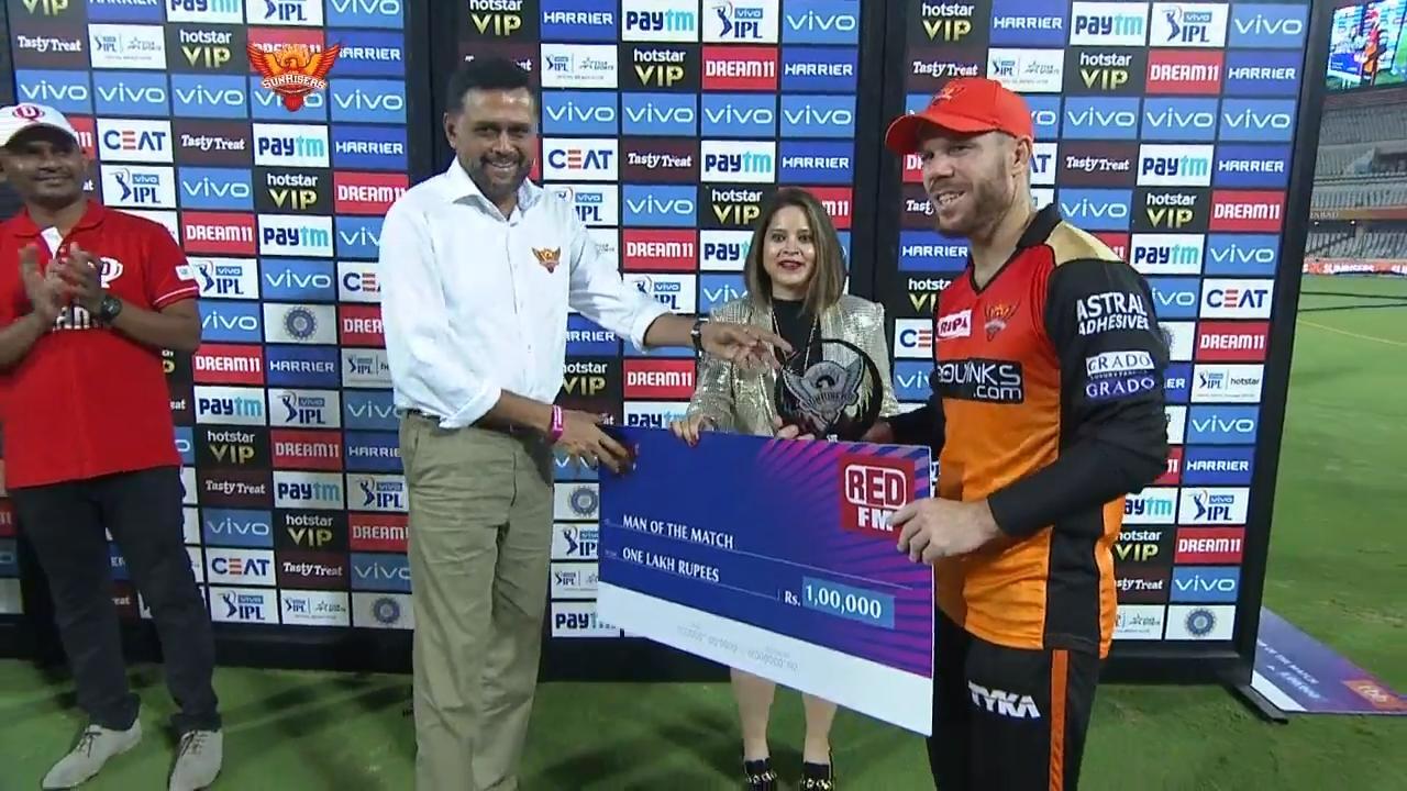 M48: SRH vs KXIP – Man of the Match – David Warner