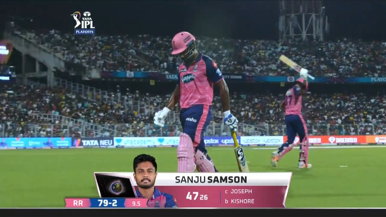 Q1: GT vs RR – Sanju Samson Wicket