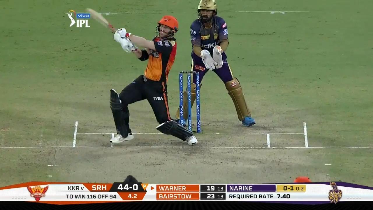 M38: SRH vs KKR – David Warner Six background