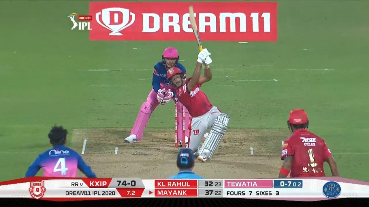 M09: RR vs KXIP – Mayank Agarwal Six