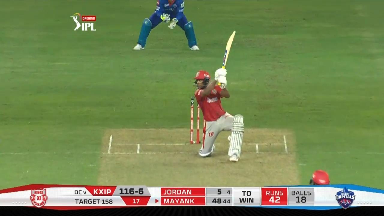 M02: DC vs KXIP – Mayank Agarwal Six