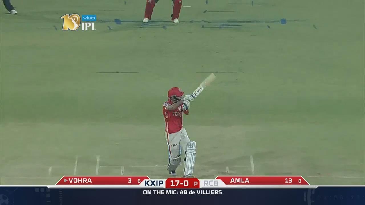 M8: KXIP vs RCB – Manan Vohra Six