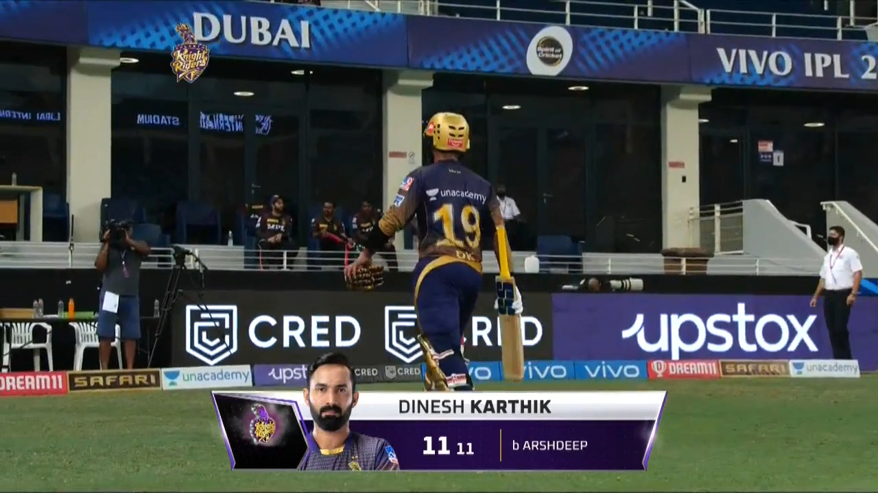 M45: KKR vs PBKS – Dinesh Karthik Wicket background