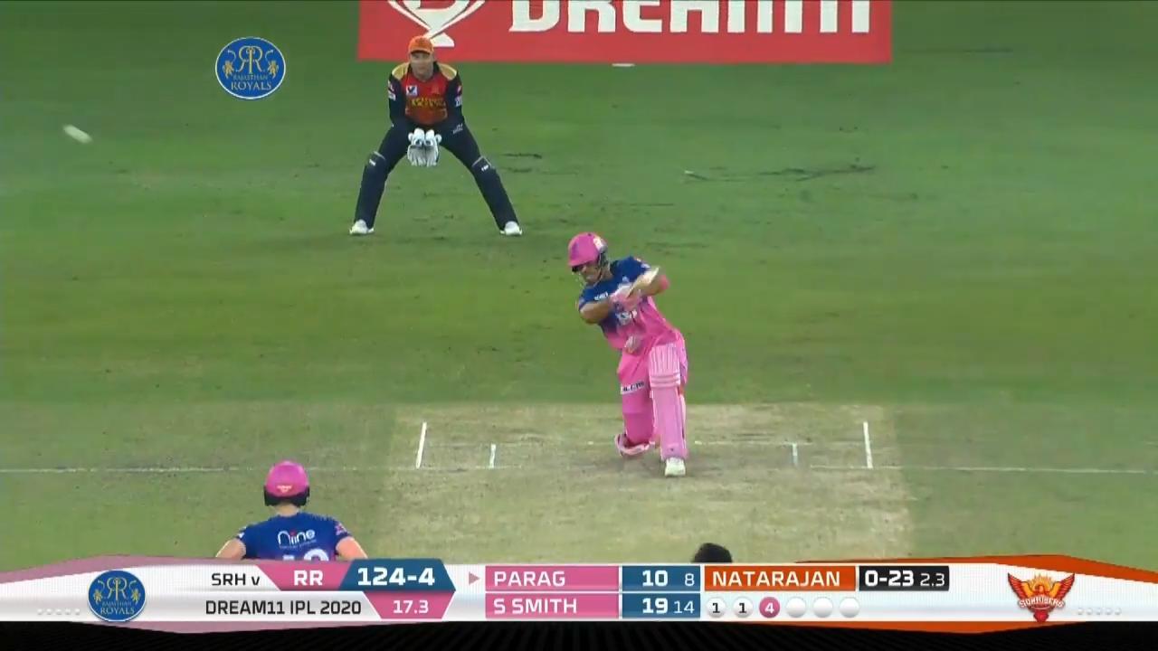 M40: RR vs SRH – Riyan Parag Six