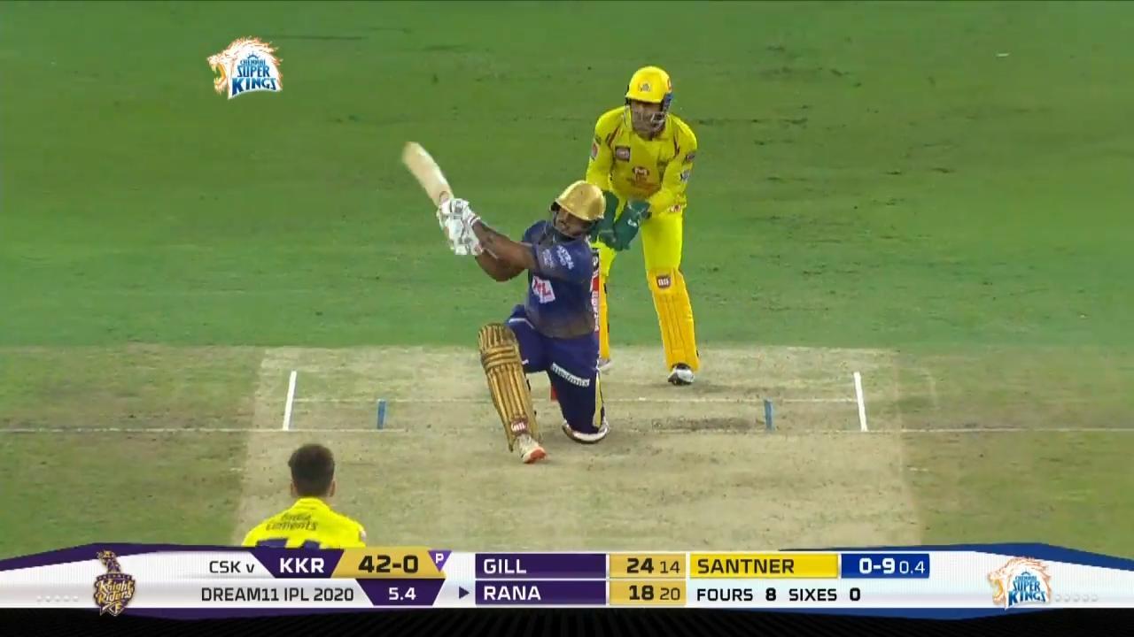 M49: CSK vs KKR – Nitish Rana Six