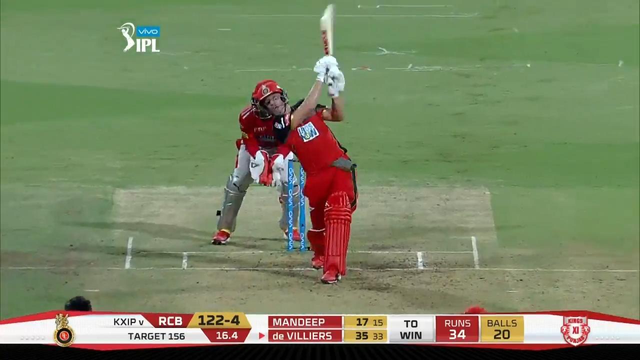 M08: RCB vs KXIP – AB de Villiers Six