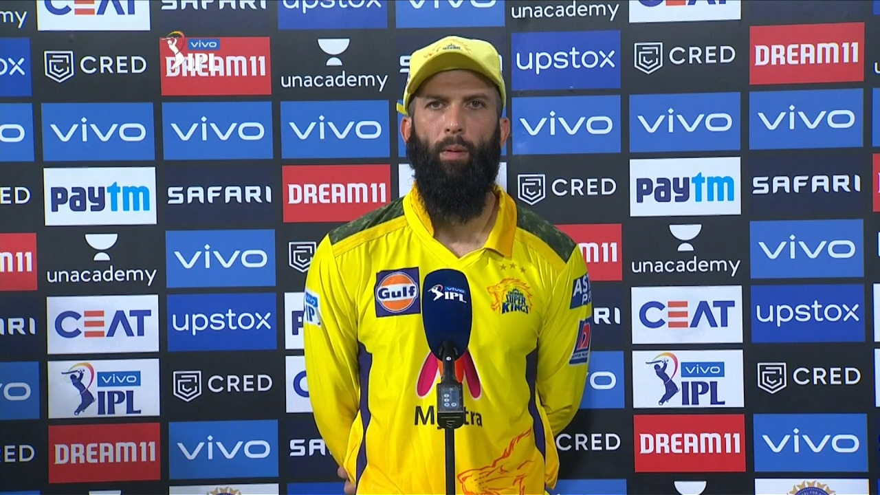 M27: MI vs CSK – Moeen Ali Interview background