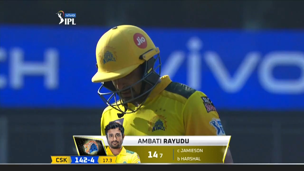 M19: CSK vs RCB – Ambati Rayudu Wicket background